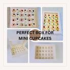 Mini Cupcake Boxes with 12 Holes Inserts - Cupcake Cone Box - 12minisSweet Degrees Kitchen