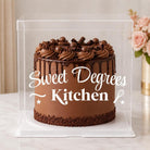 Personalized Bakery Cake Box, Custom Clear Cake Display Box, Branded Cake Delivery Packaging for Cottage Bakers 14x14x16