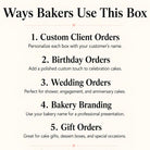Personalized Bakery Cake Box, Custom Clear Cake Display Box, Branded Cake Delivery Packaging for Cottage Bakers 14x14x16