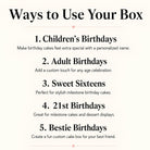 Happy Birthday Personalized Cake Box Custom Name Clear Birthday Custom Cake Box, Tall Clear Display Box with Ribbon, Birthday Cake Packaging