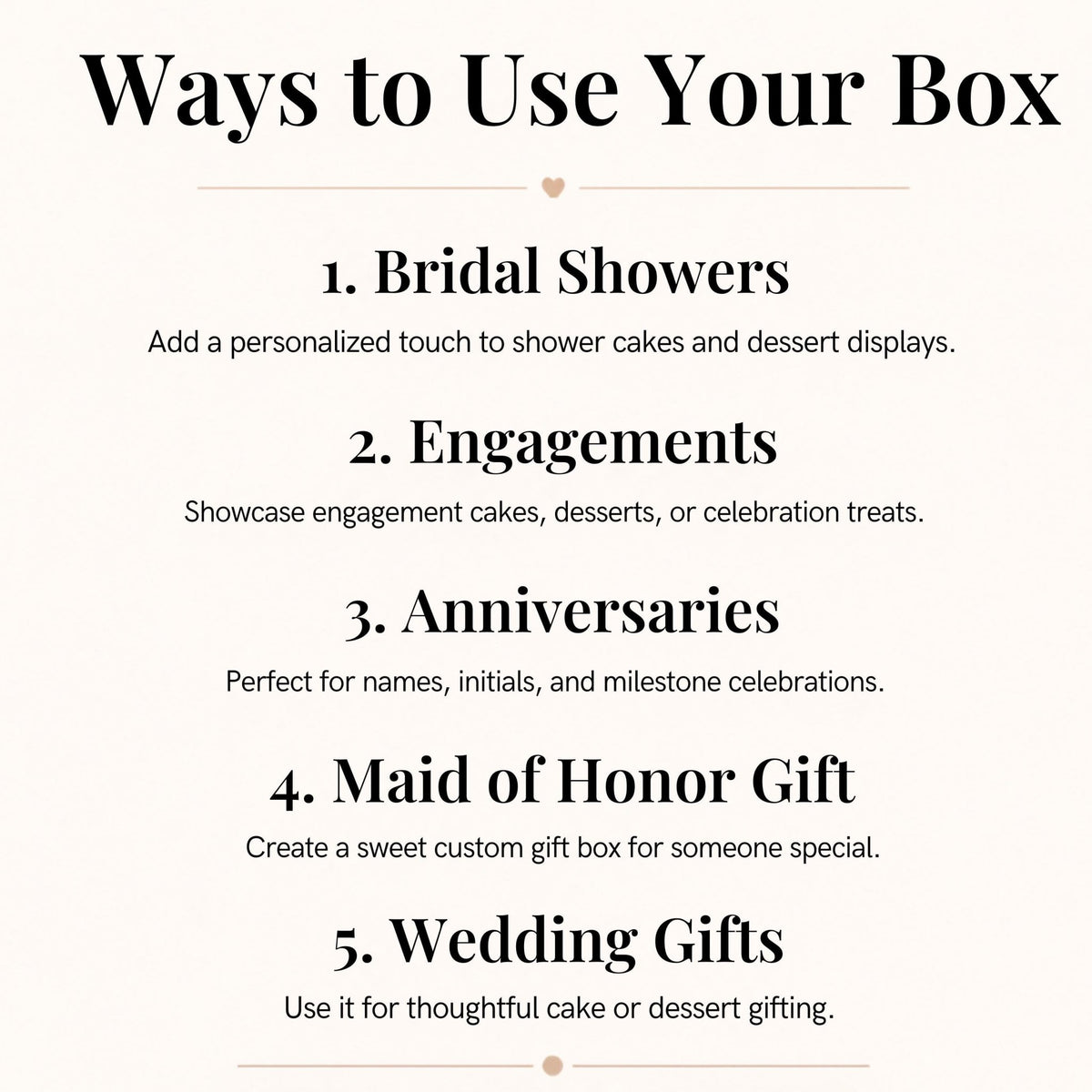 Made with Love Wedding Cake Box, Custom Name Anniversary Engagement Gift, Bridal Shower Display, Tall Clear 14x14x16 Cake Box with Ribbon