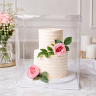 Sweet 16 Cake Box Personalized, Custom Name Clear Birthday Cake Box, Quinceañera Cake Box, Tall Clear Display Box with Ribbon 14x14x16