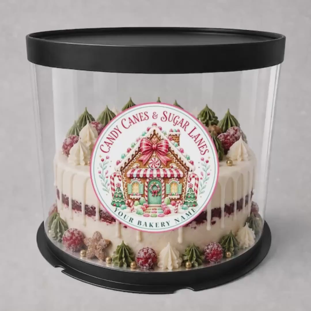 Christmas Label, Personalized Bakery Packaging Stickers, Custom Cookie Box Seals