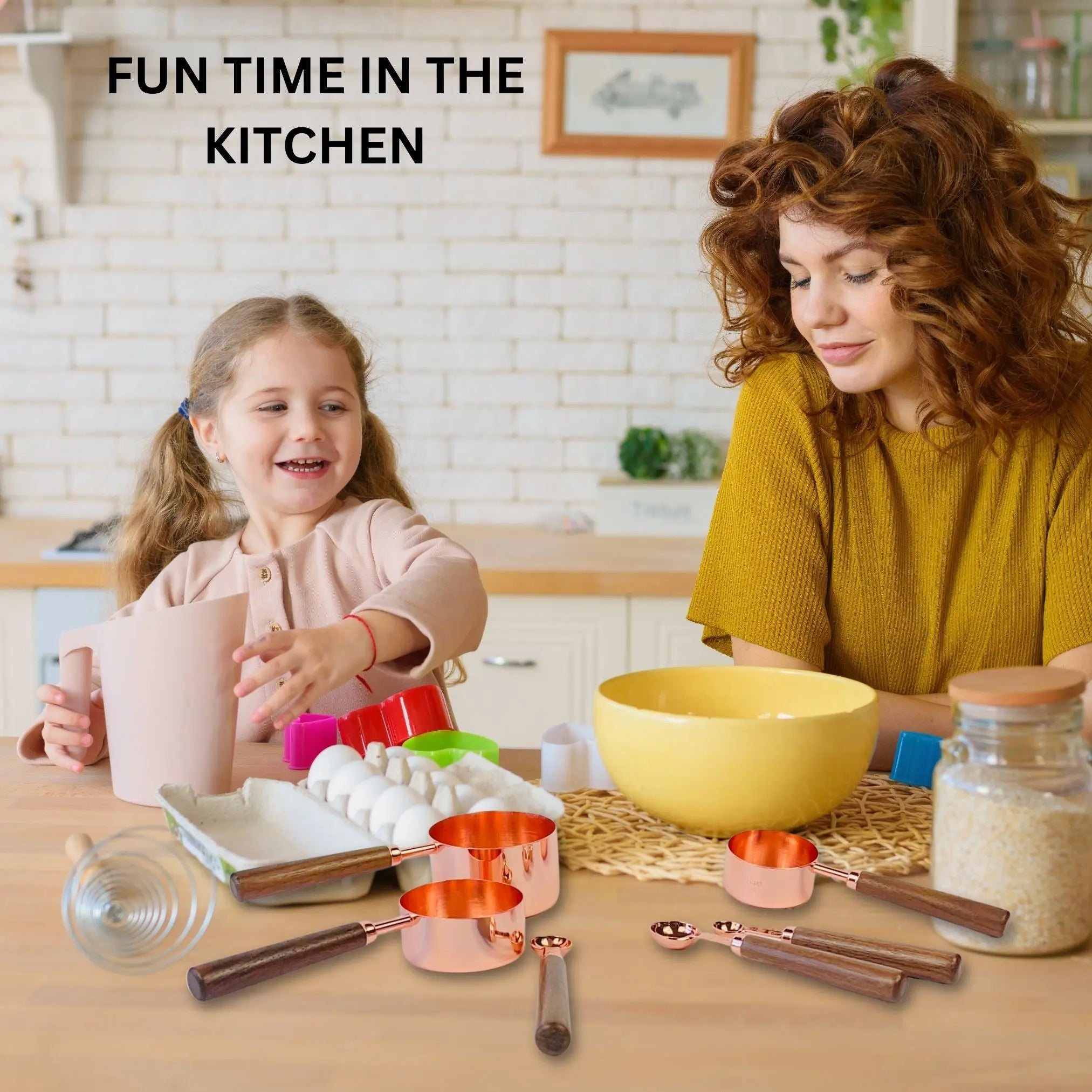 Rose Gold Measuring Cups and Spoons Set 8 Piec -  measuring cups and spoons