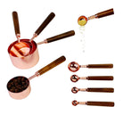 ROSE Gold Stainless Steel Measuring Cups and Spoons Set 8 Pcs - Sweet Degrees Kitchen