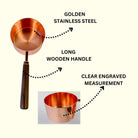 ROSE Gold Stainless Steel Measuring Cups and Spoons Set 8 Pcs - Sweet Degrees Kitchen