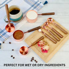 ROSE Gold Stainless Steel Measuring Cups and Spoons Set 8 Pcs - Sweet Degrees Kitchen