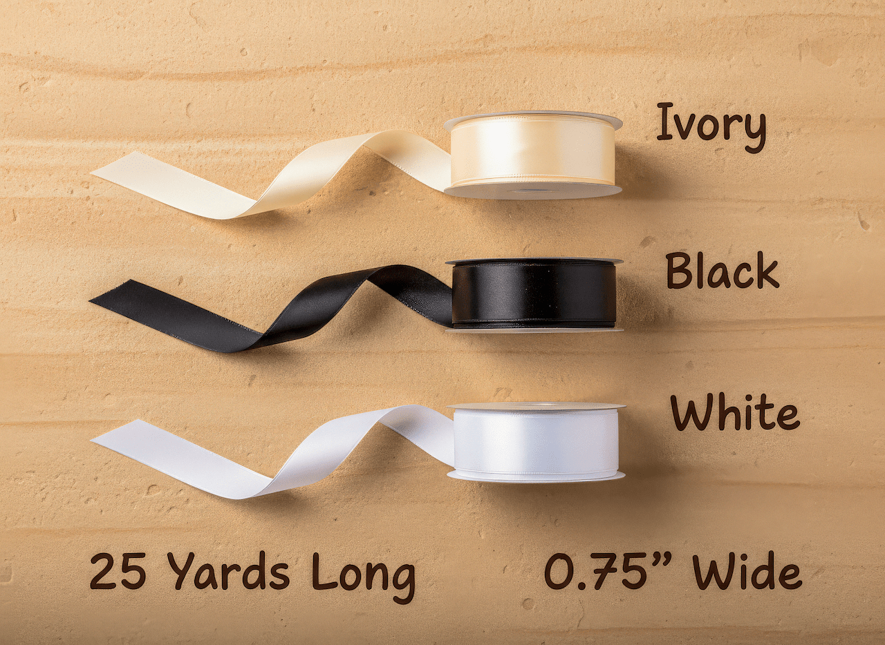Satin Ribbon Rolls with different color 100 yards - variant_product_type