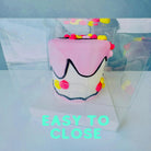 Small Clear Cake Desserts Boxes with Handle - Mini Cake Box 6" x 6" x 6" -  Square Cake box