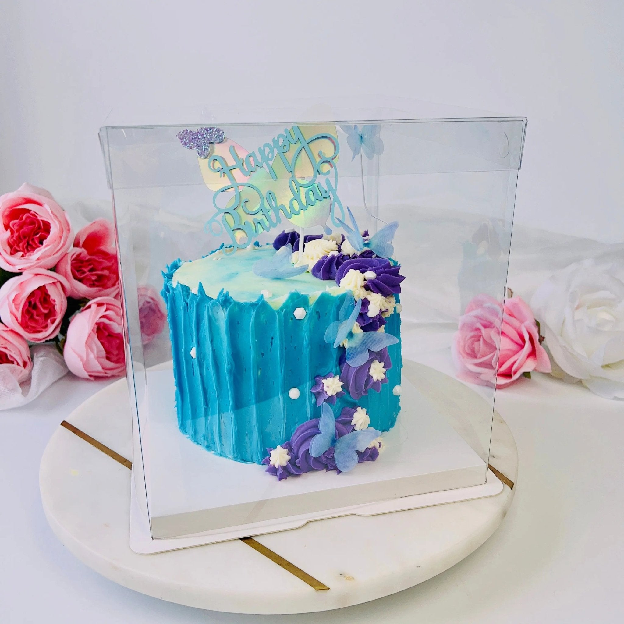 Square Clear Cake Box 8.5"L x 8.5"W x 9" H - square8x9 Square Cake box