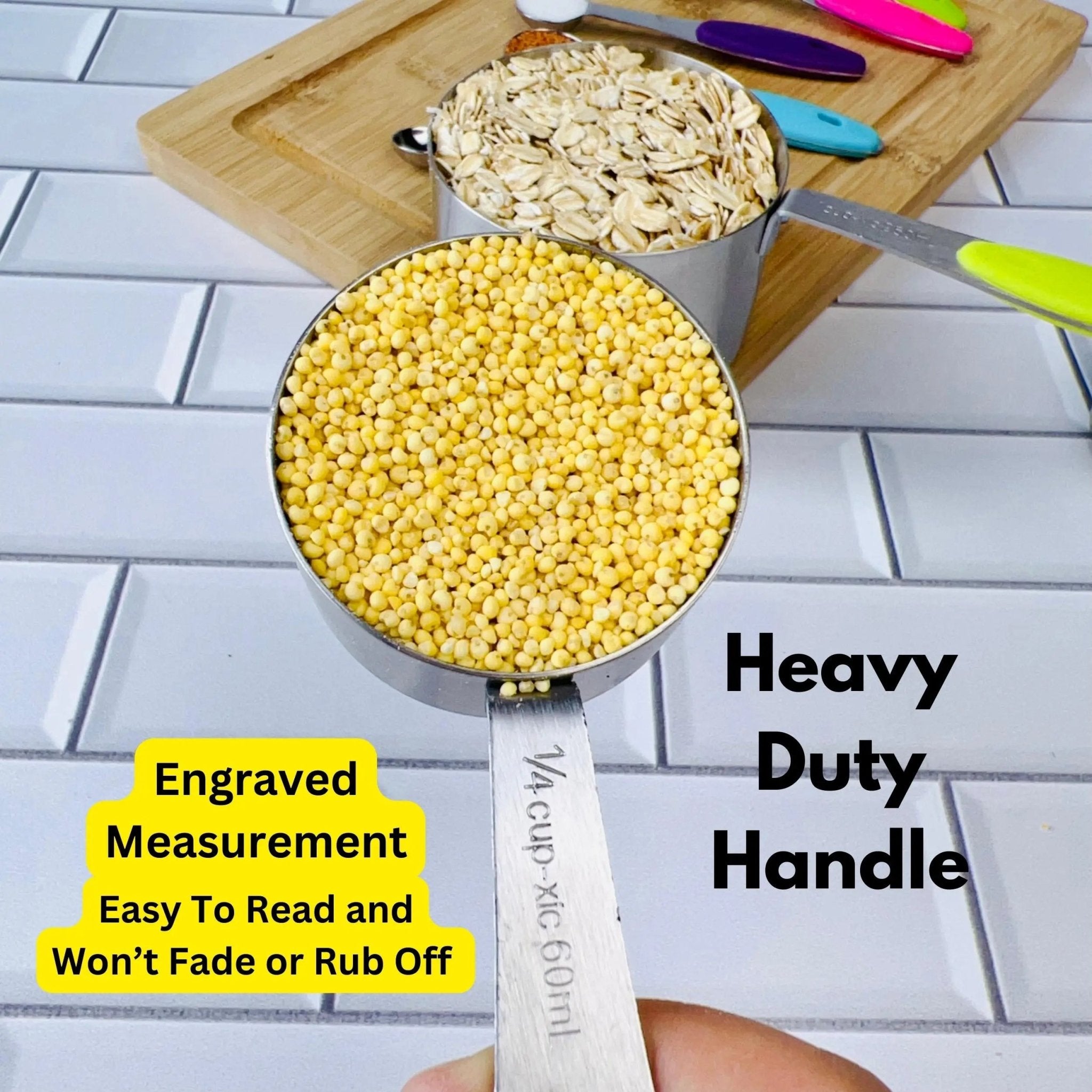 Stainless Steel Measuring Cups and Spoons Set 10 Pcs - Sweet Degrees Kitchen