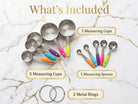Stainless Steel Measuring Cups and Spoons Set 10 Piece -  measuring cups and spoons