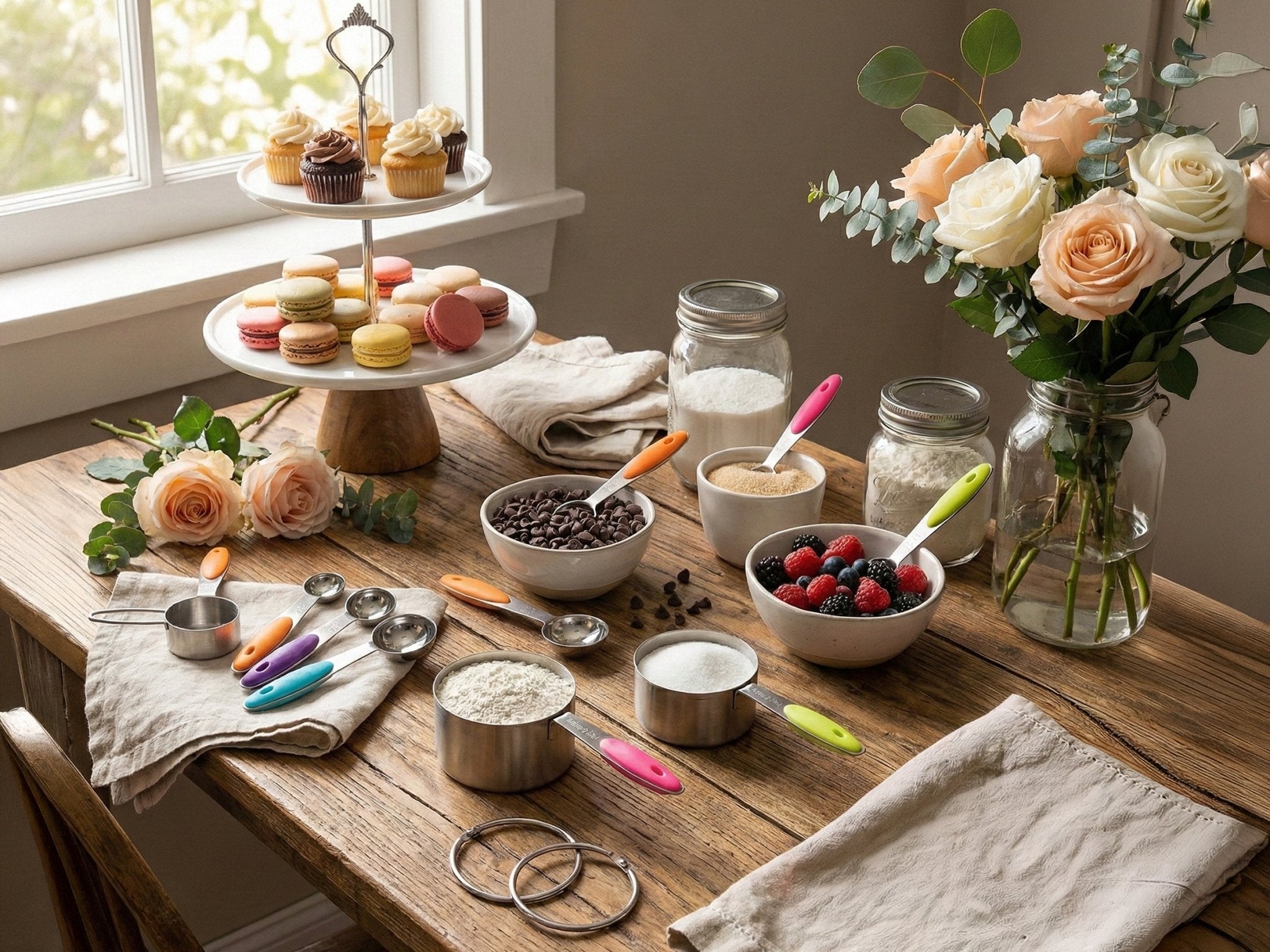 Stainless Steel Measuring Cups and Spoons Set 10 Piece -  measuring cups and spoons