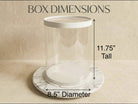 Tall Clear Cake Box 8.5" D x 11.75" H - Transparent Cake Boxes with Window - RW851175 Round cake box