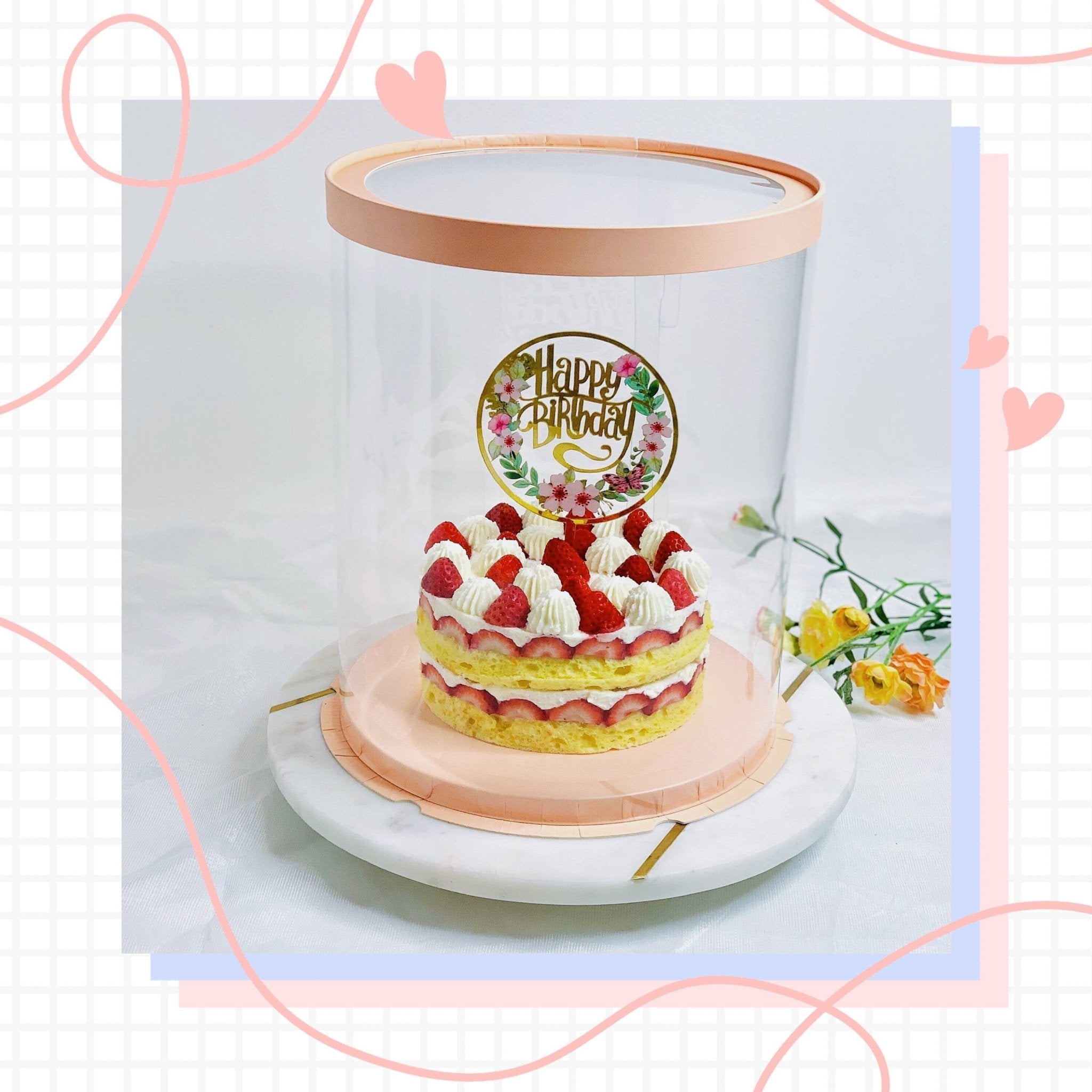 Tall Clear Cake Box 8.5" x 11.75" Round - variant_product_type