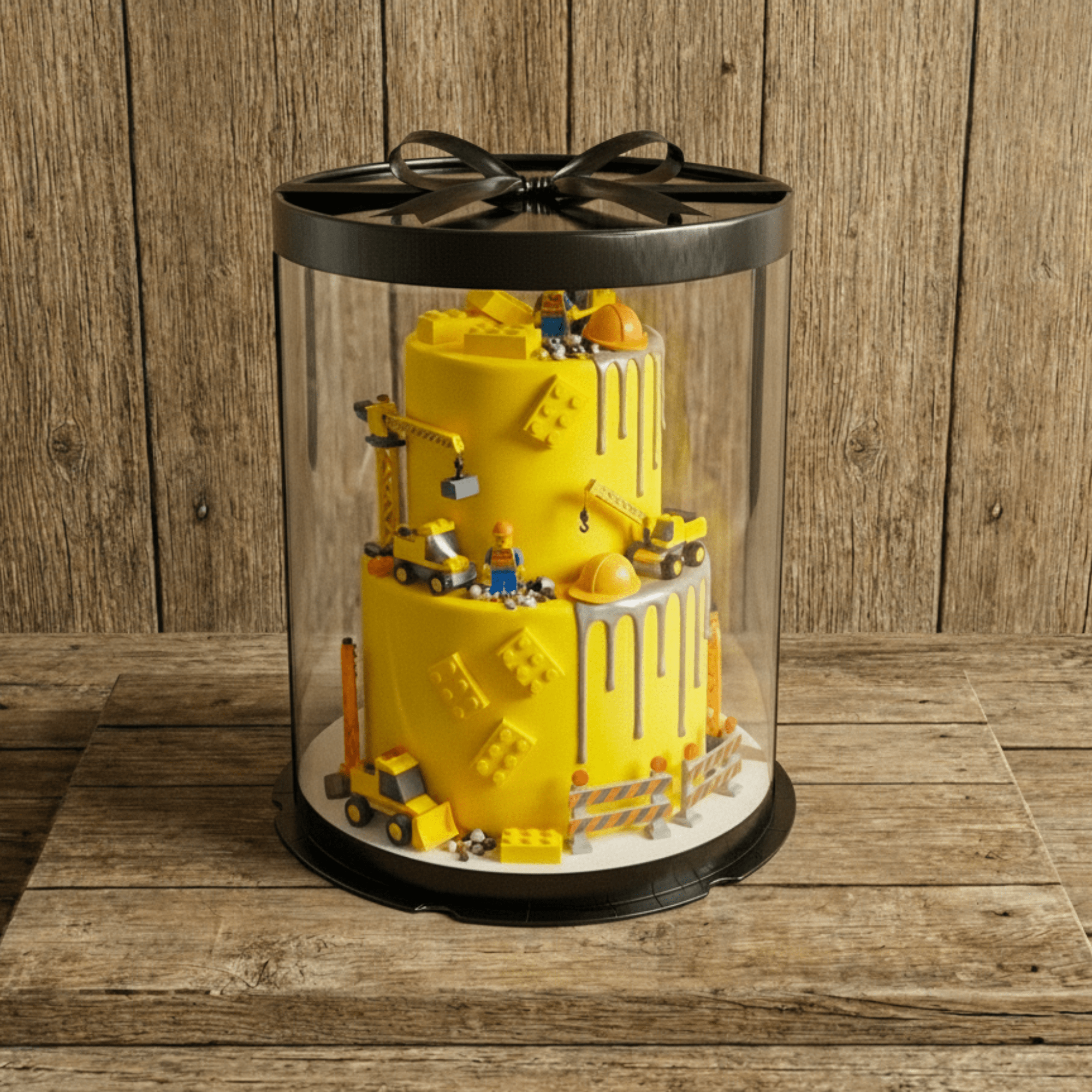 Tall Clear Cake Box with Window - 8.5 Inch Diameter x 11.75 Tall - RW851175 Round cake box