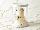 Tall Clear Round Cake Box - 10" D by 12.5" H - Clear Cake Boxes With Window - RW10125 Round cake box