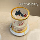 Tall Clear Round Cake Box 10 x 17.5 Gold Base & Lid - variant_product_type
