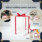 Tall Clear Square Cake Box 13 x 13 x 14 for Tiered Cakes - variant_product_type