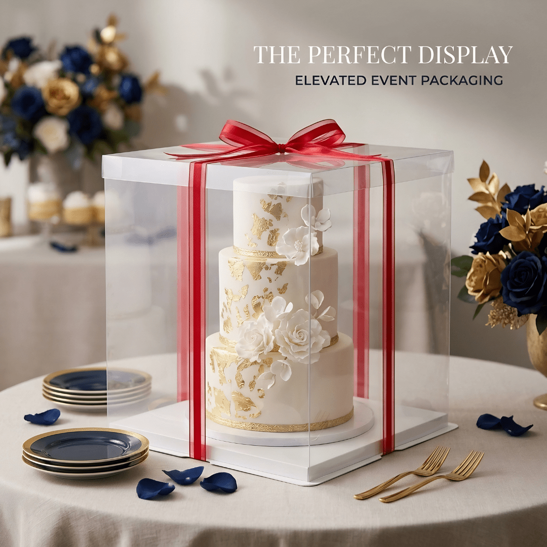 Tall Clear Square Cake Box 13 x 13 x 14 for Tiered Cakes - variant_product_type