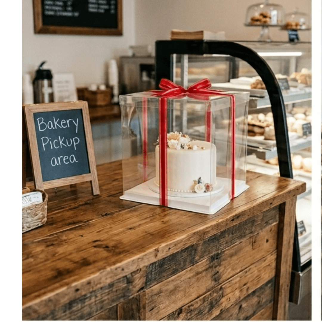 Tall Clear Square Cake Box 13 x 13 x 14 for Tiered Cakes - variant_product_type