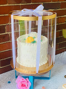 Tall Round Clear Cake Box with Window - 10 Inch Diameter x 12.5 Tall -  Round cake box