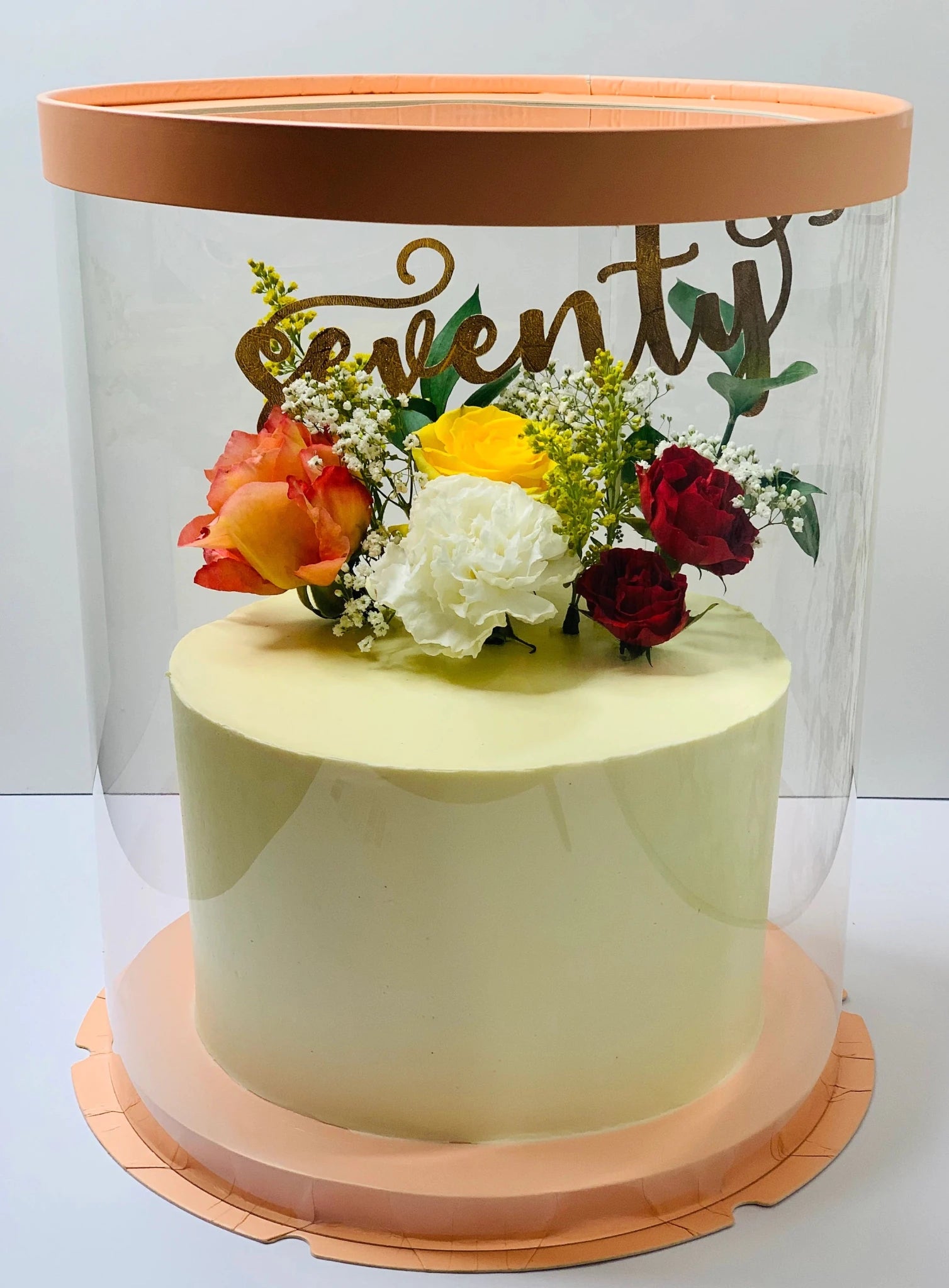 Tall Round Clear Cake Box with Window - 10 Inch Diameter x 12.5 Tall -  Round cake box
