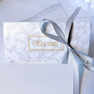Triangle Wedding Favor Boxes with Ribbon 50 Pcs - Marble Gift Boxes & Tins