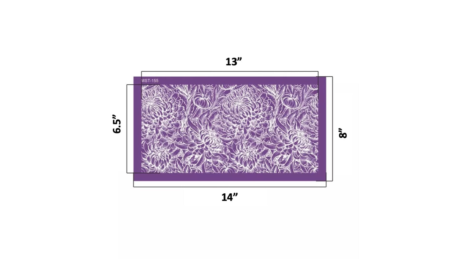 Chrysanthemum Flower Pattern Reusable Fabric Mesh Stencil