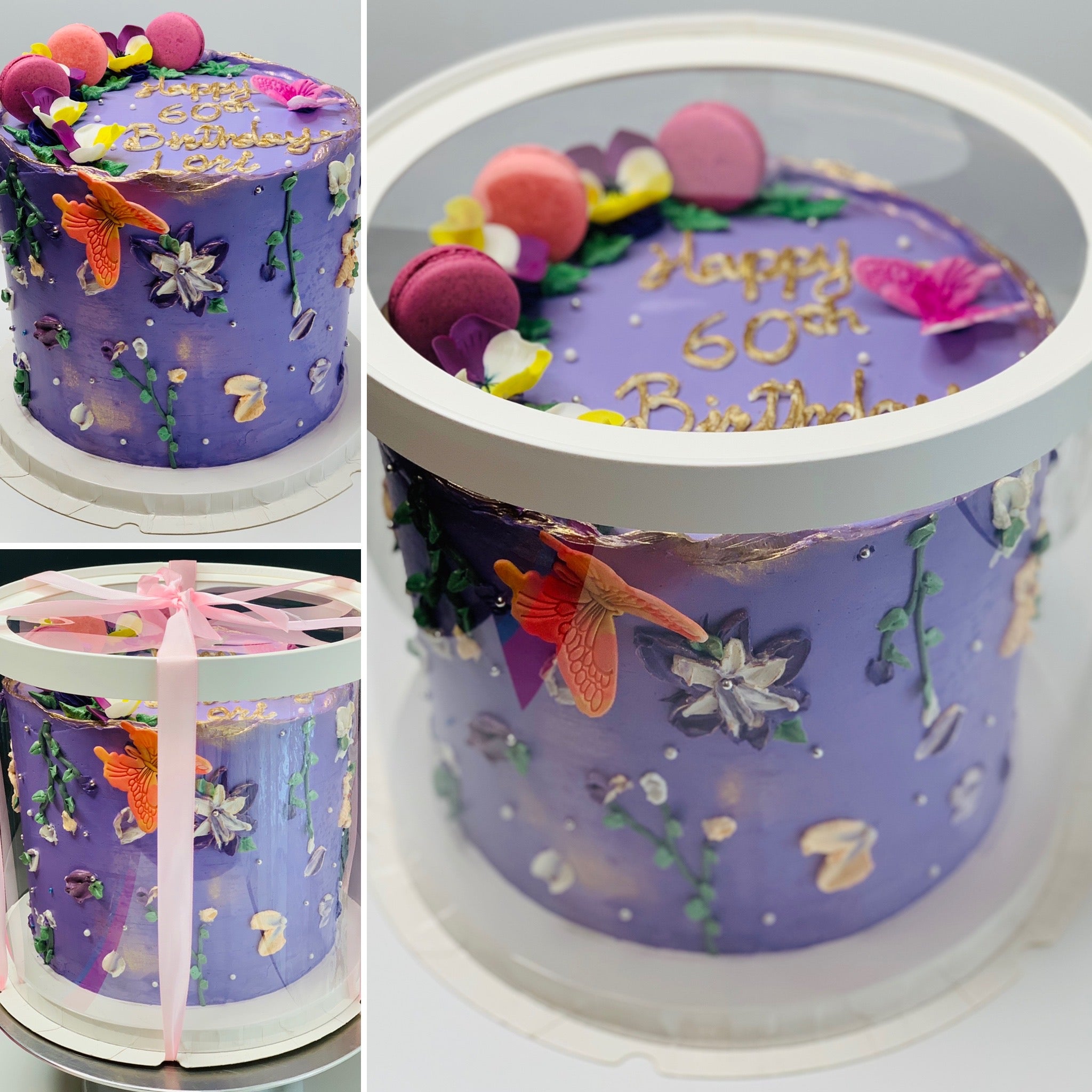 Large Round Clear Cake Box 