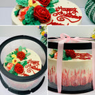 10"Diameter x 9.5"Height See Through Clear Round Cake Box