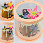 Pink Round Clear Cake Box