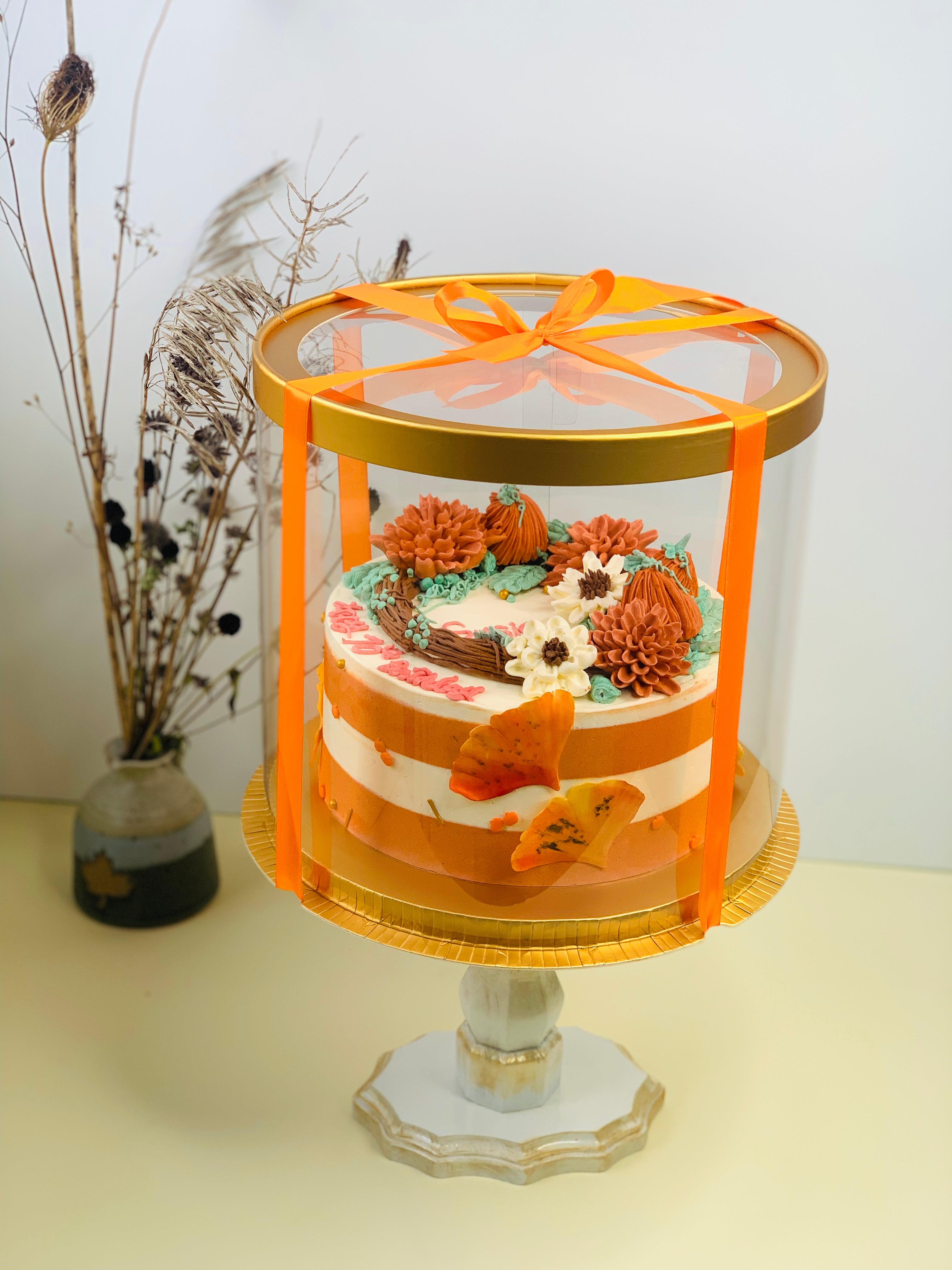 Extra Tall Large Round Clear Cake Box 12