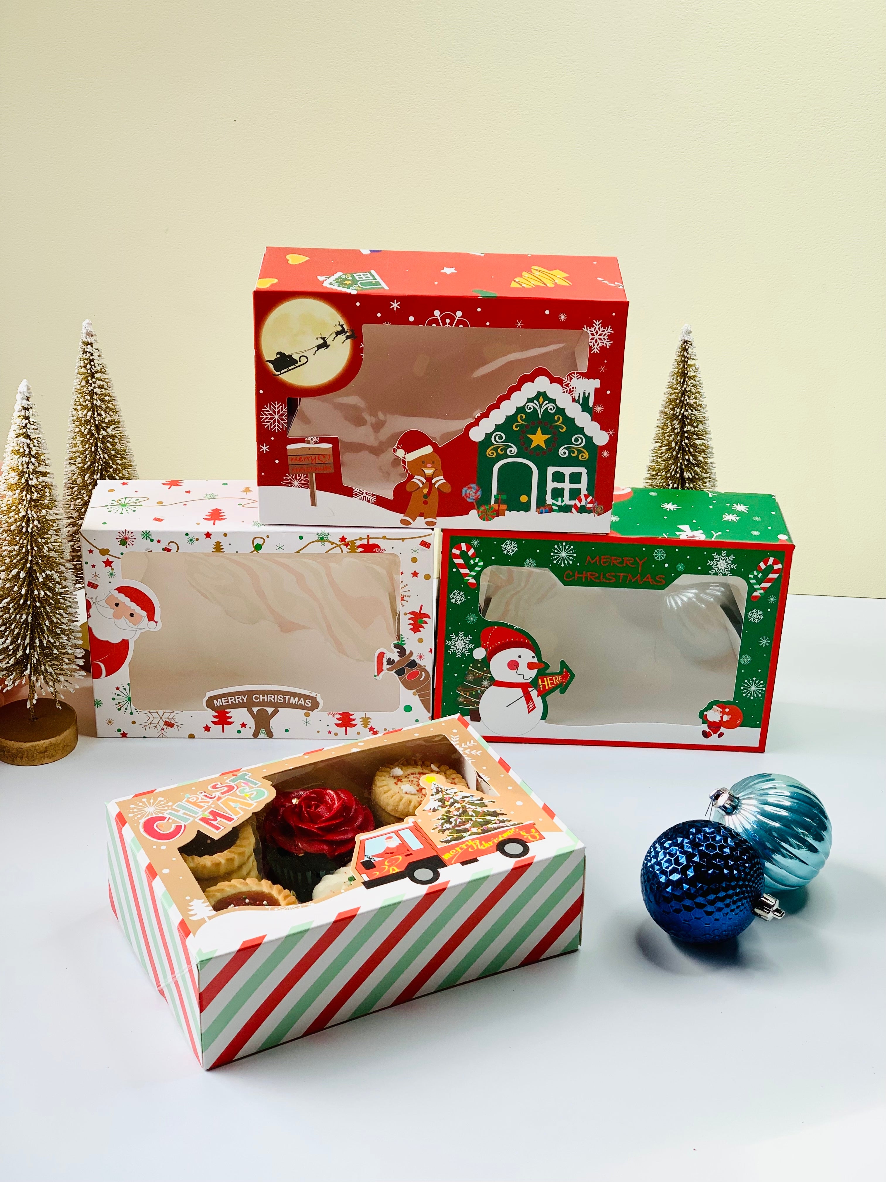 12PCs Christmas Cookie Boxes