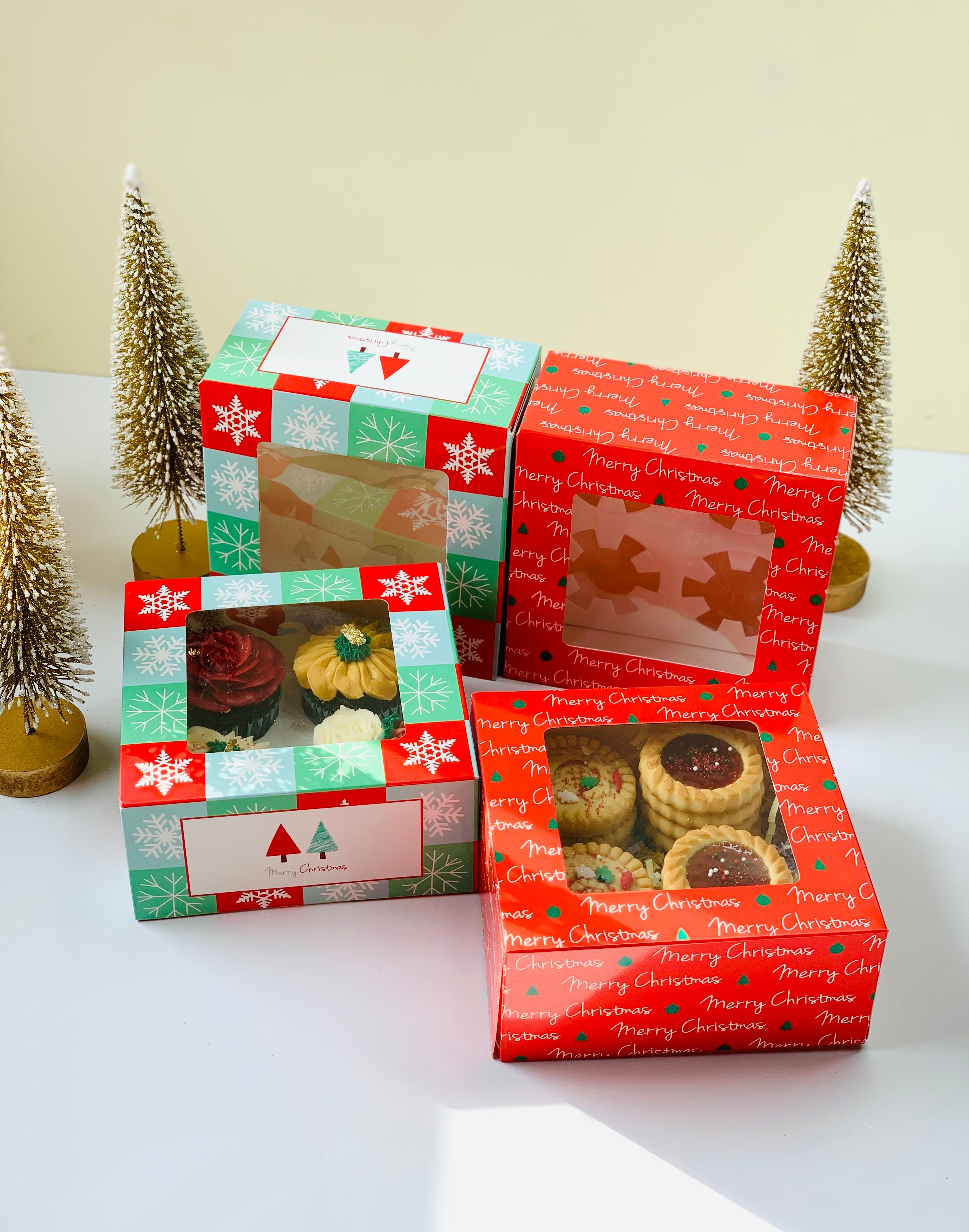 Christmas Cookie Boxes and Cupcake boxes