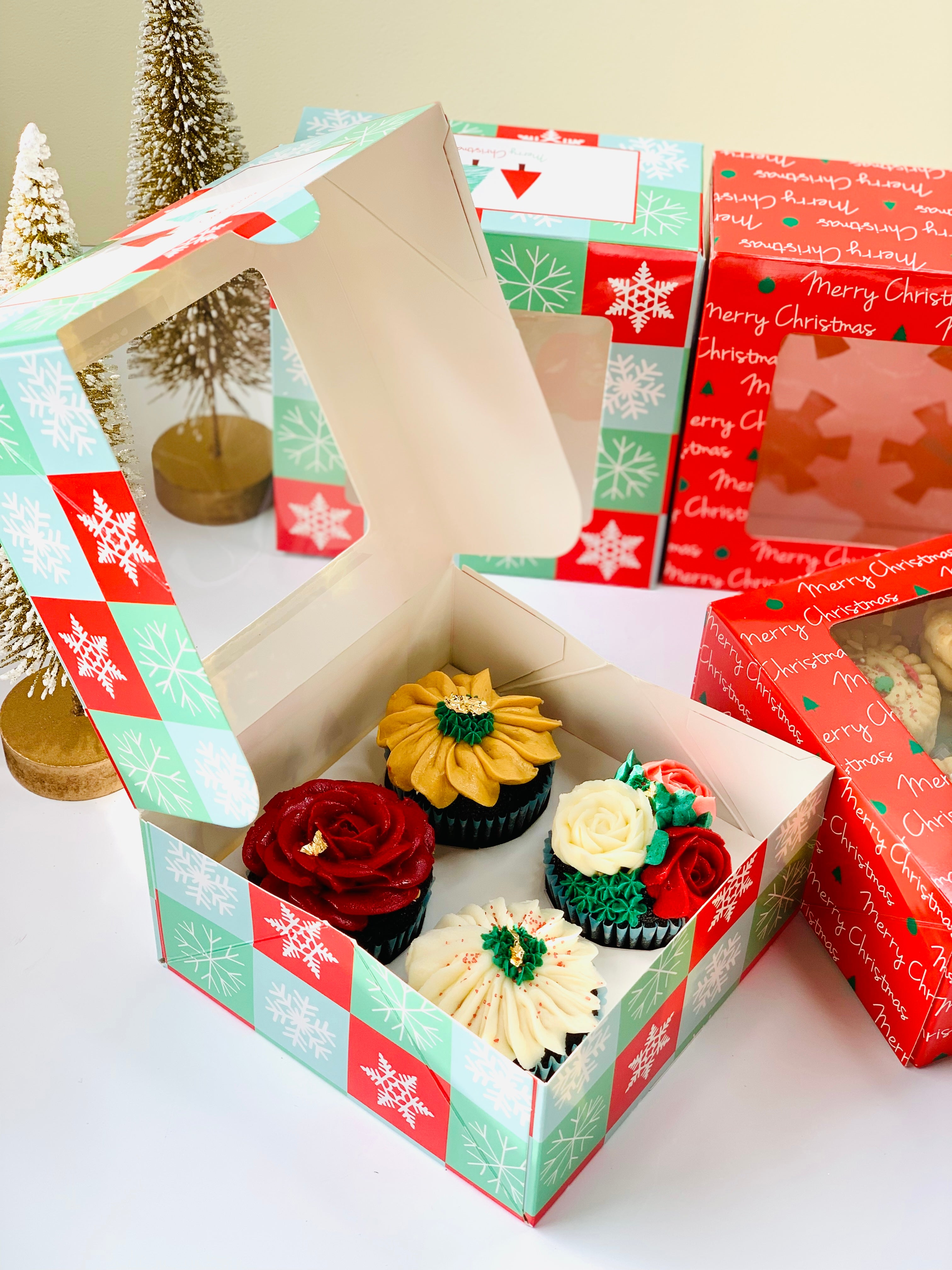 Christmas Cookie Boxes and Cupcake boxes