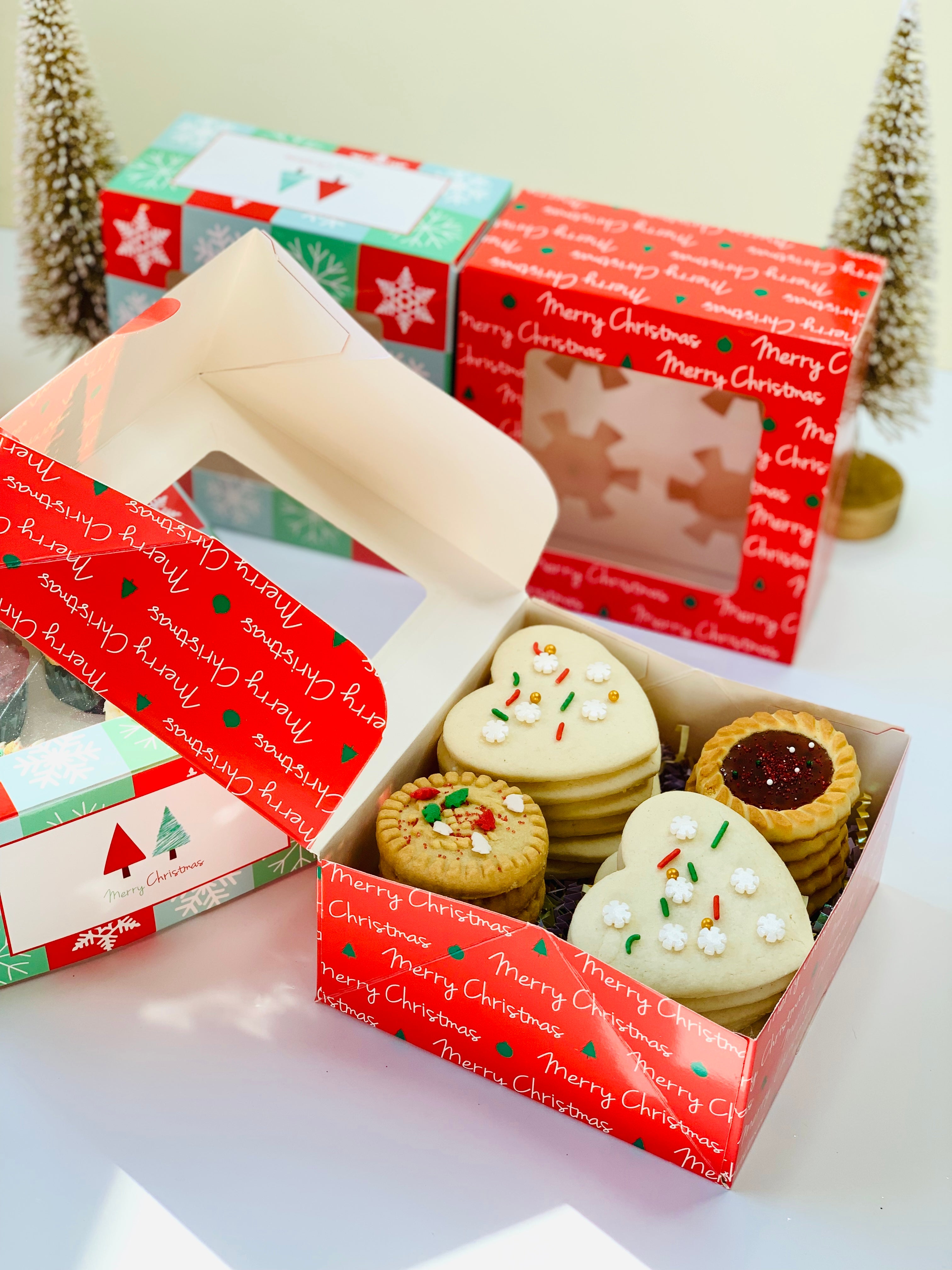 Christmas Cookie Boxes and Cupcake boxes