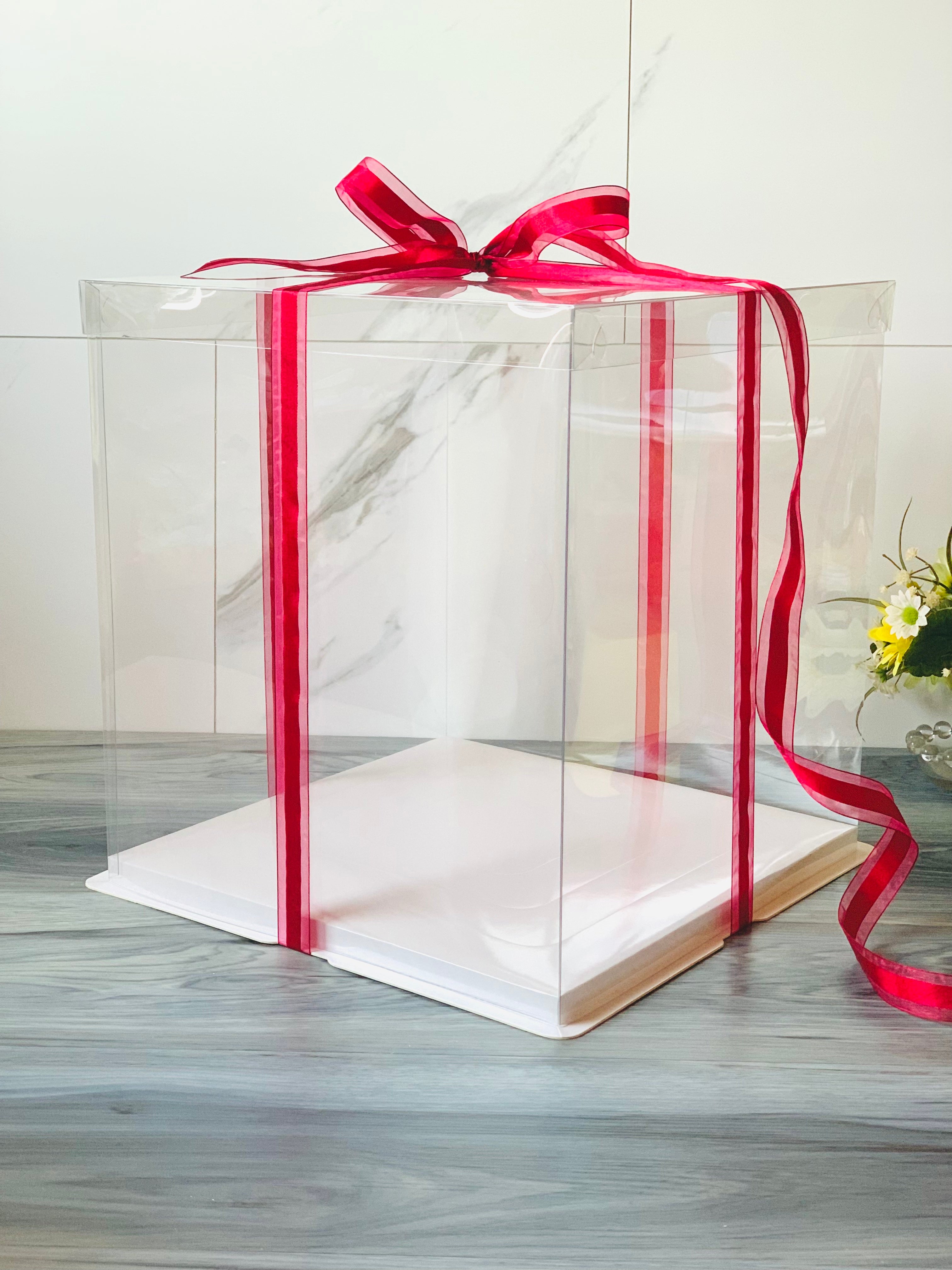 Large Tall Clear Cake Box