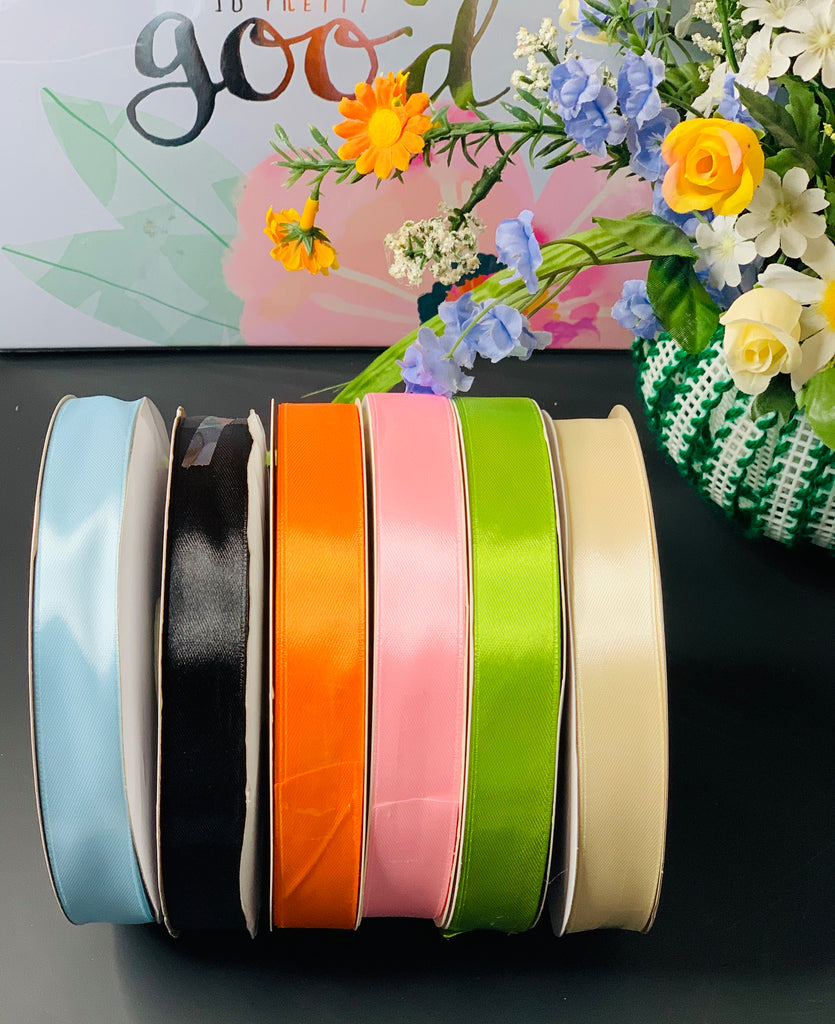 100 yards Satin Ribbon Rolls with different color