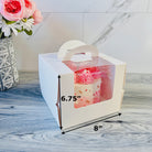 White Square Cake Box with Window