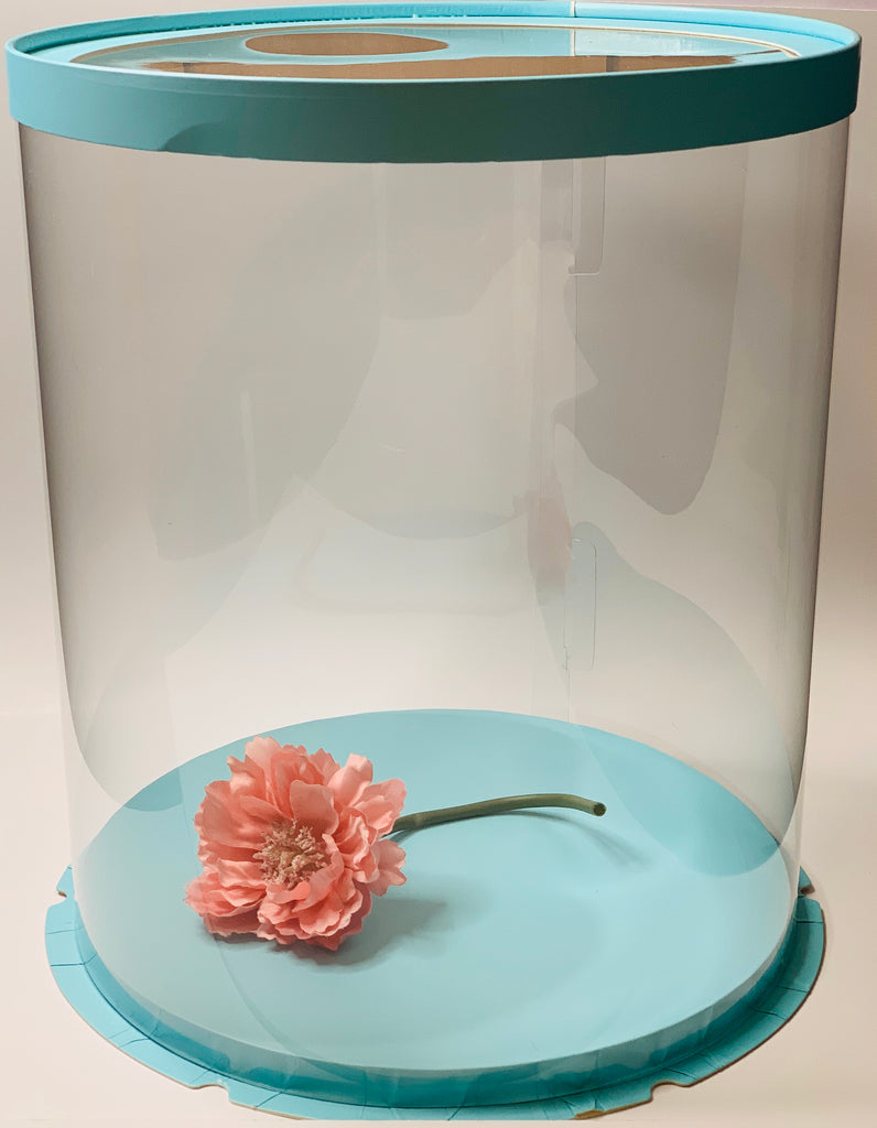 11.75"Diameter by 13.5" Tall Large Round Clear Cake Box