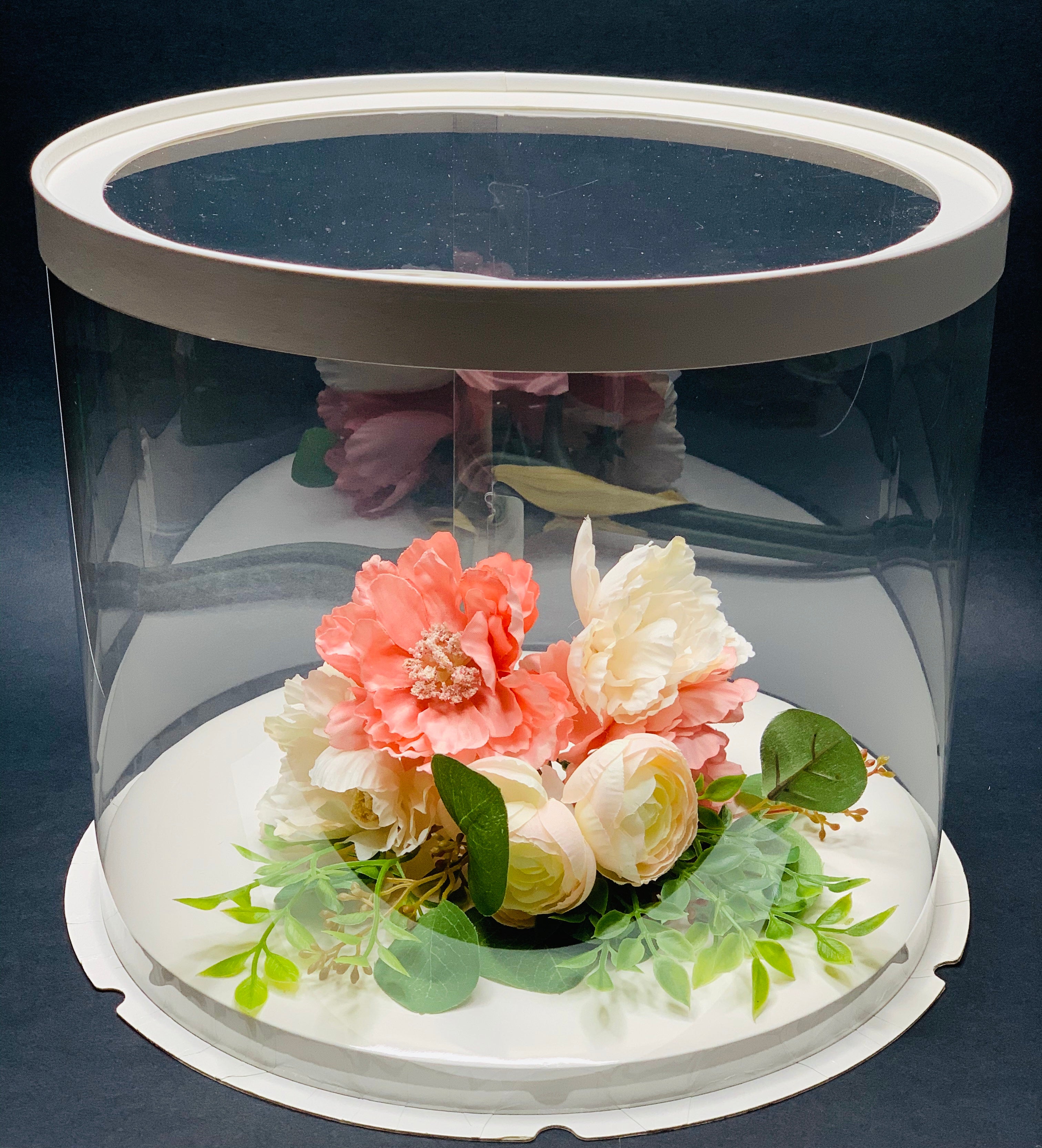 10"Diameter x 9.5"Height See Through Clear Round Cake Box