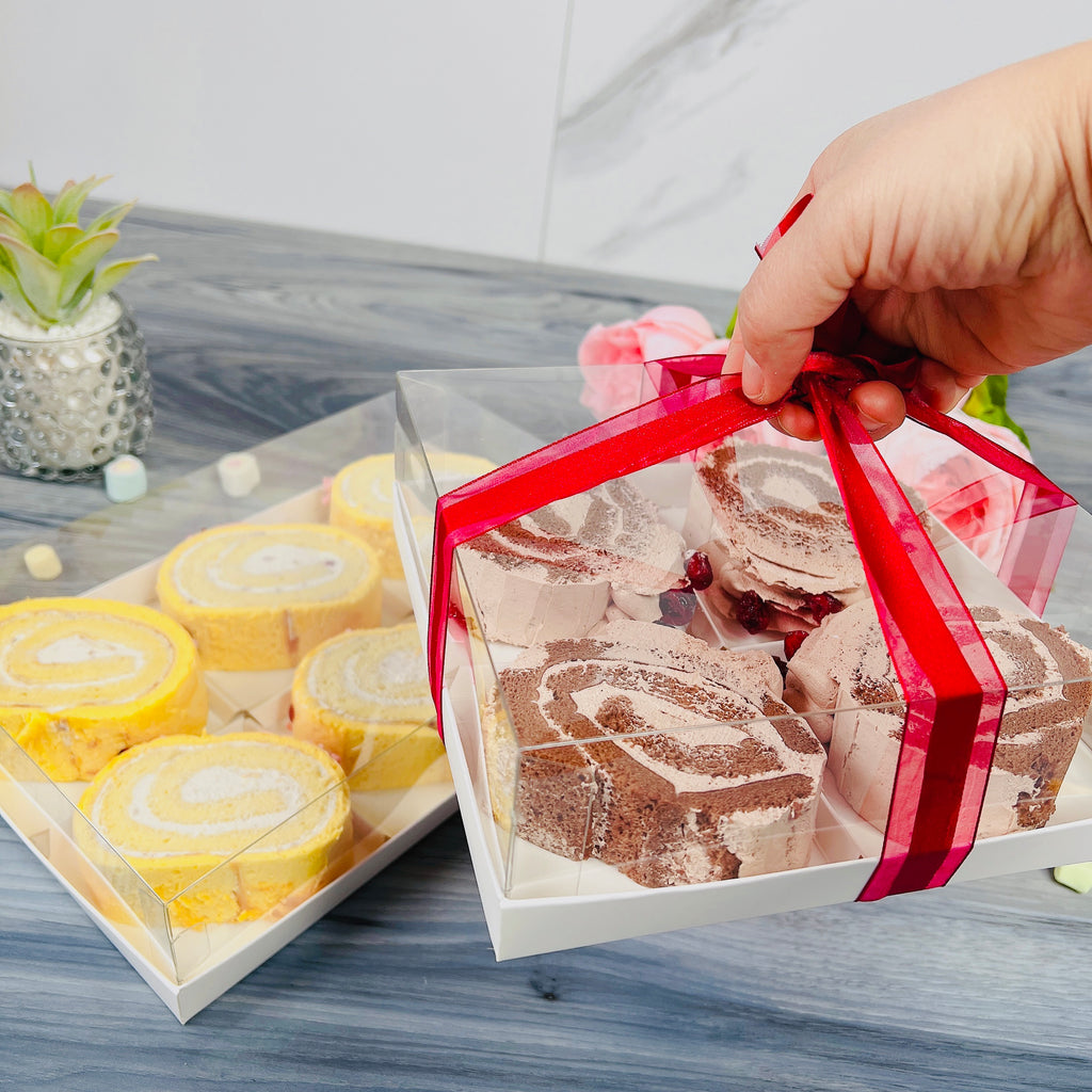 Clear Dessert Boxes With 4, 6 Holes