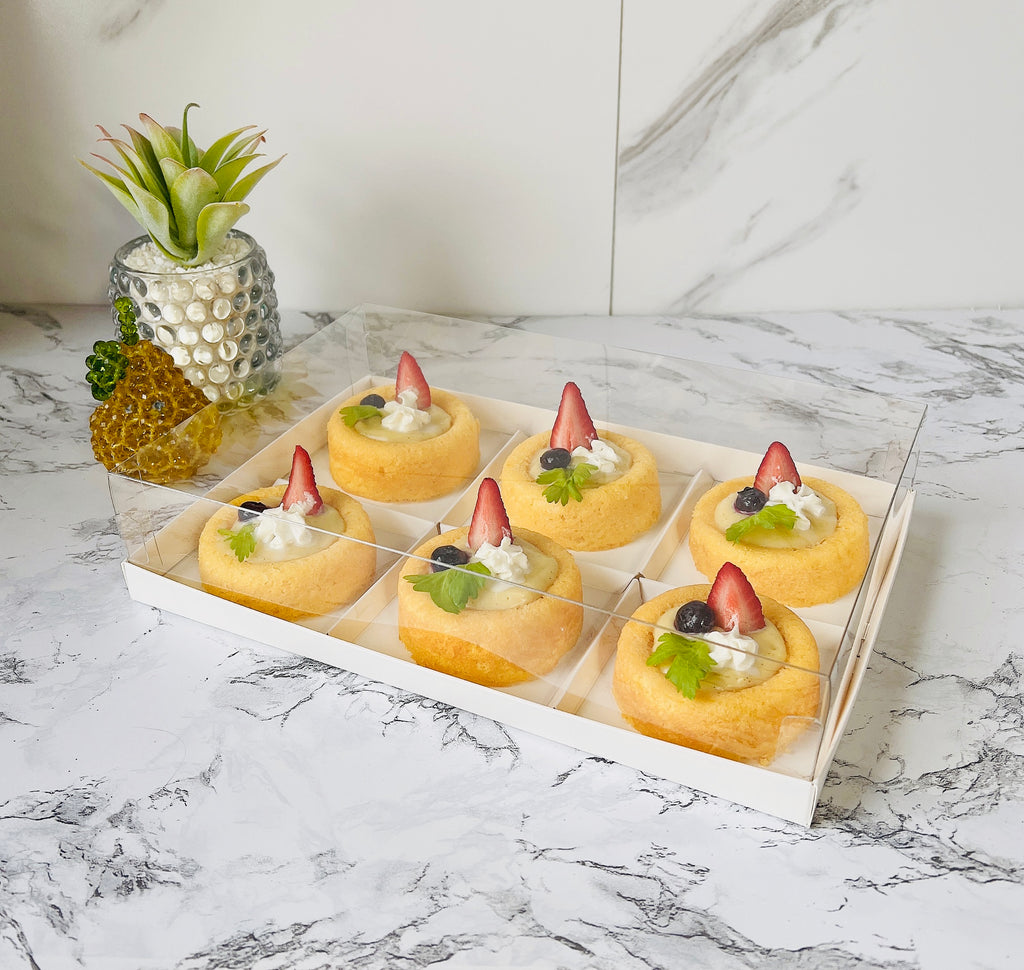 Clear Dessert Boxes With 4, 6 Holes