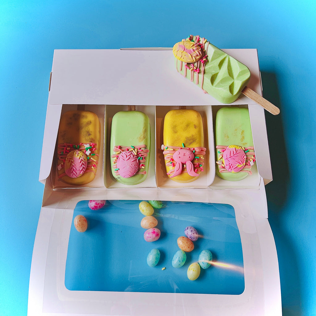 Popsicle Cakesicle Cake Pop Boxes with Window 4 Dividers
