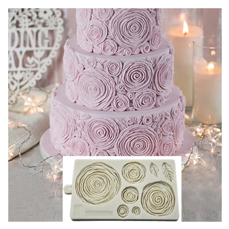 Big size 3D Rose Fondant Mold