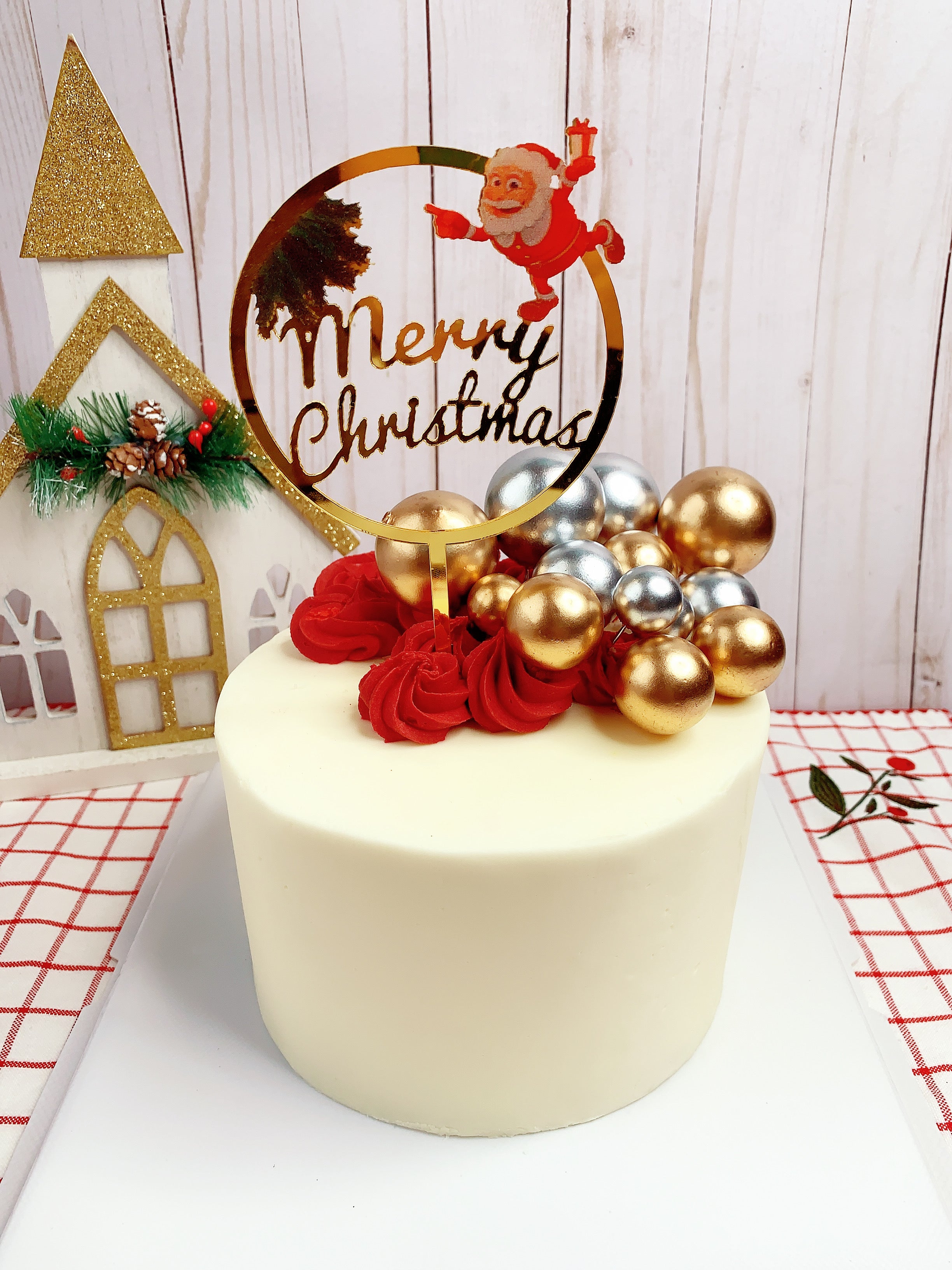 Christmas tree/Santa/Reindeer Merry Christmas cake topper