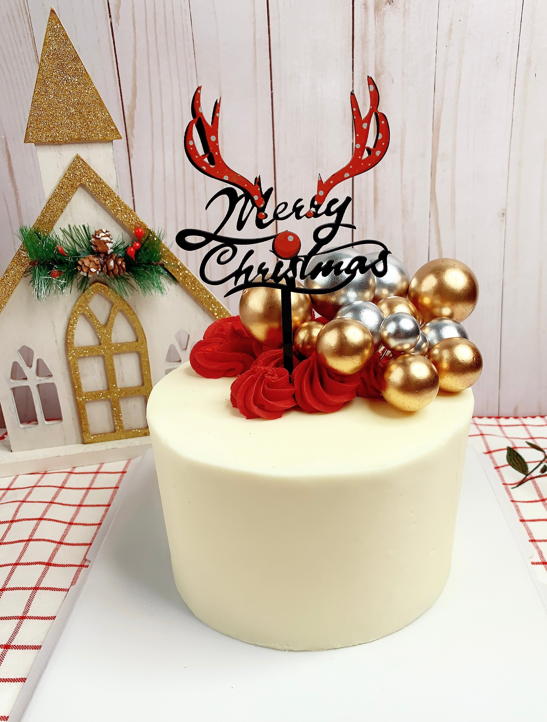 Christmas tree/Santa/Reindeer Merry Christmas cake topper