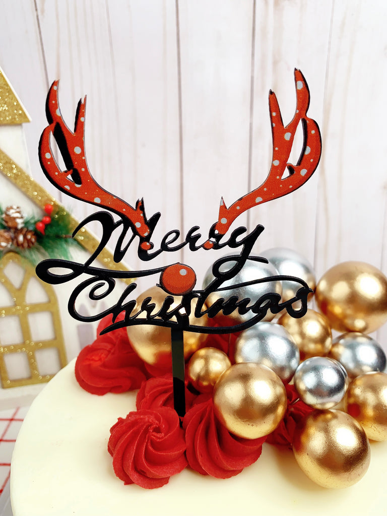 Christmas tree/Santa/Reindeer Merry Christmas cake topper