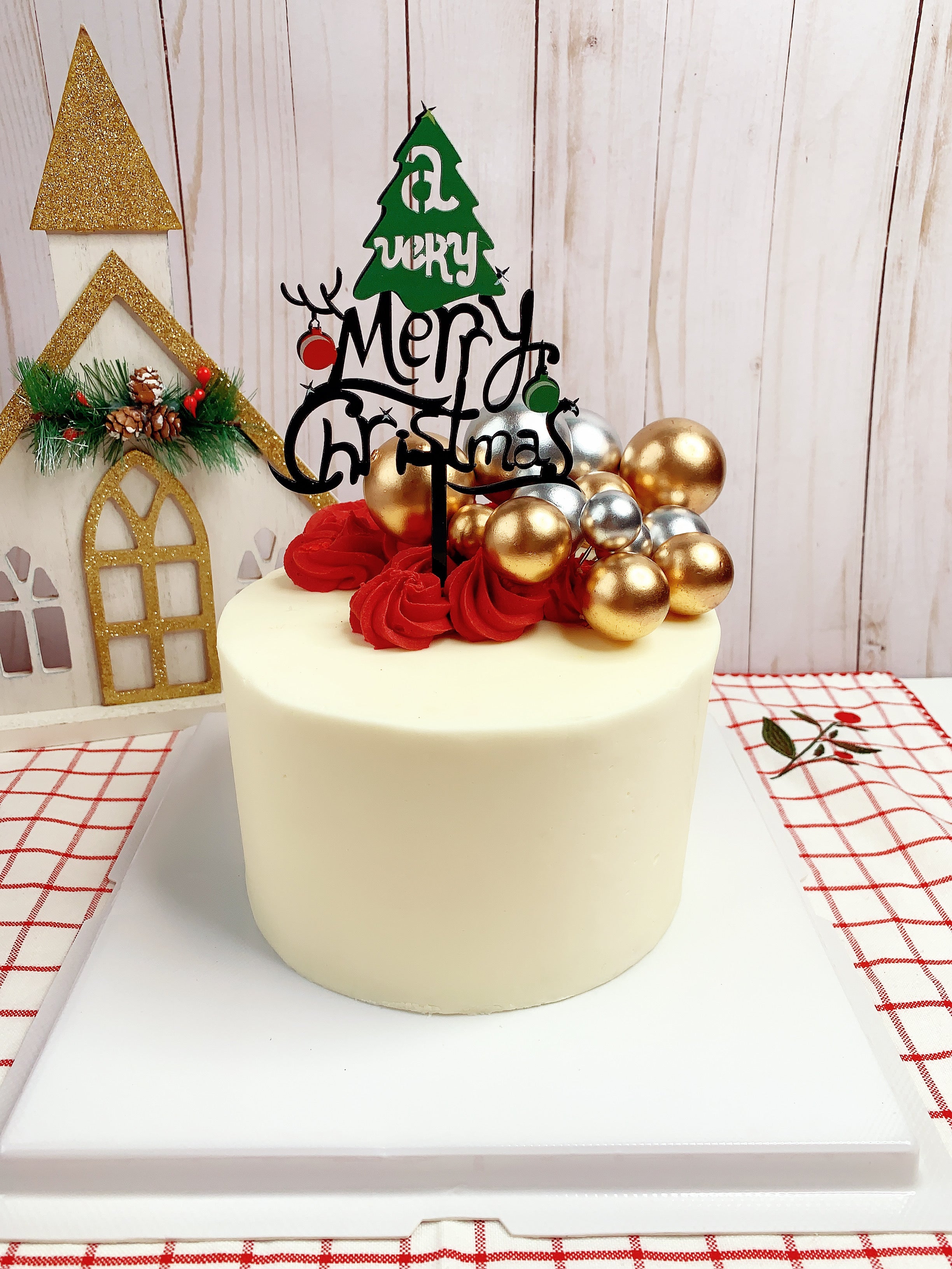 Christmas tree/Santa/Reindeer Merry Christmas cake topper